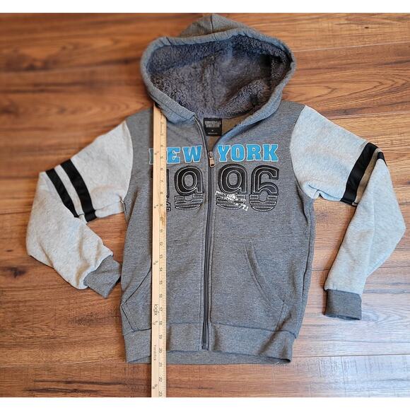 Original Deluxe Jacket Youth Medium Hooded Varsity Style School Winter - Picture 6 of 8
